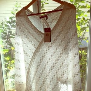 Ralph Lauren White Cable Knit Poncho NWT